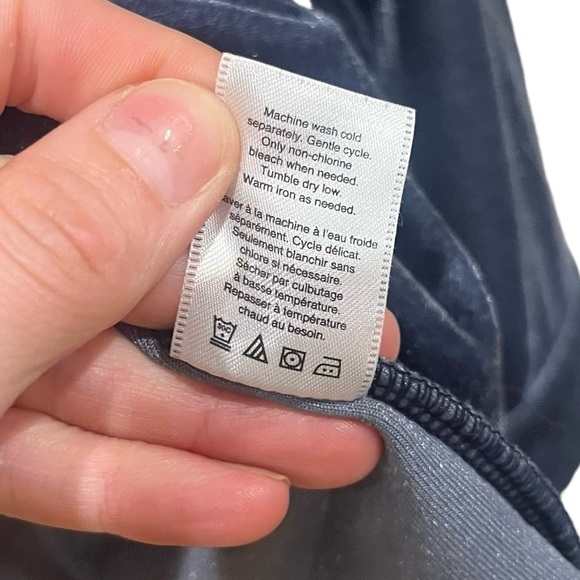 Coldwater Creek Smoke Navy Blue Pintuck Bal-Collar Top Long Sleeve Tunic Sz PM - Picture 9 of 9